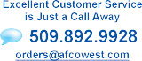 Call Us 509.892.9928 Or Email orders@afcowest.com