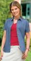Port & Company Ladies Short Sleeve Value Denim