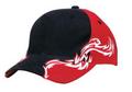 Port Authority Racing Cap with Red & White Flames