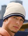 Port & Company Fine knit skull cap with stripes
