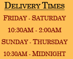 Delivery TImes