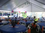 30x60 High Peak Keder tent with tables and chairs