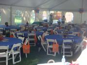 30x60 High Peak Keder tent with tables and chairs