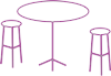 Cocktail Table With Stools