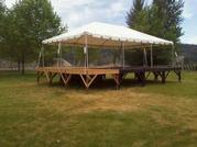 20'X30' FRAME TENT ON STAGE