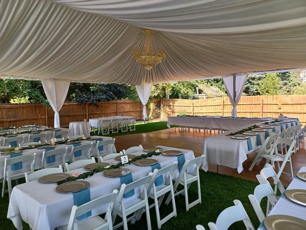 40' X 60' Frame Tent with Liner and Dance Floor