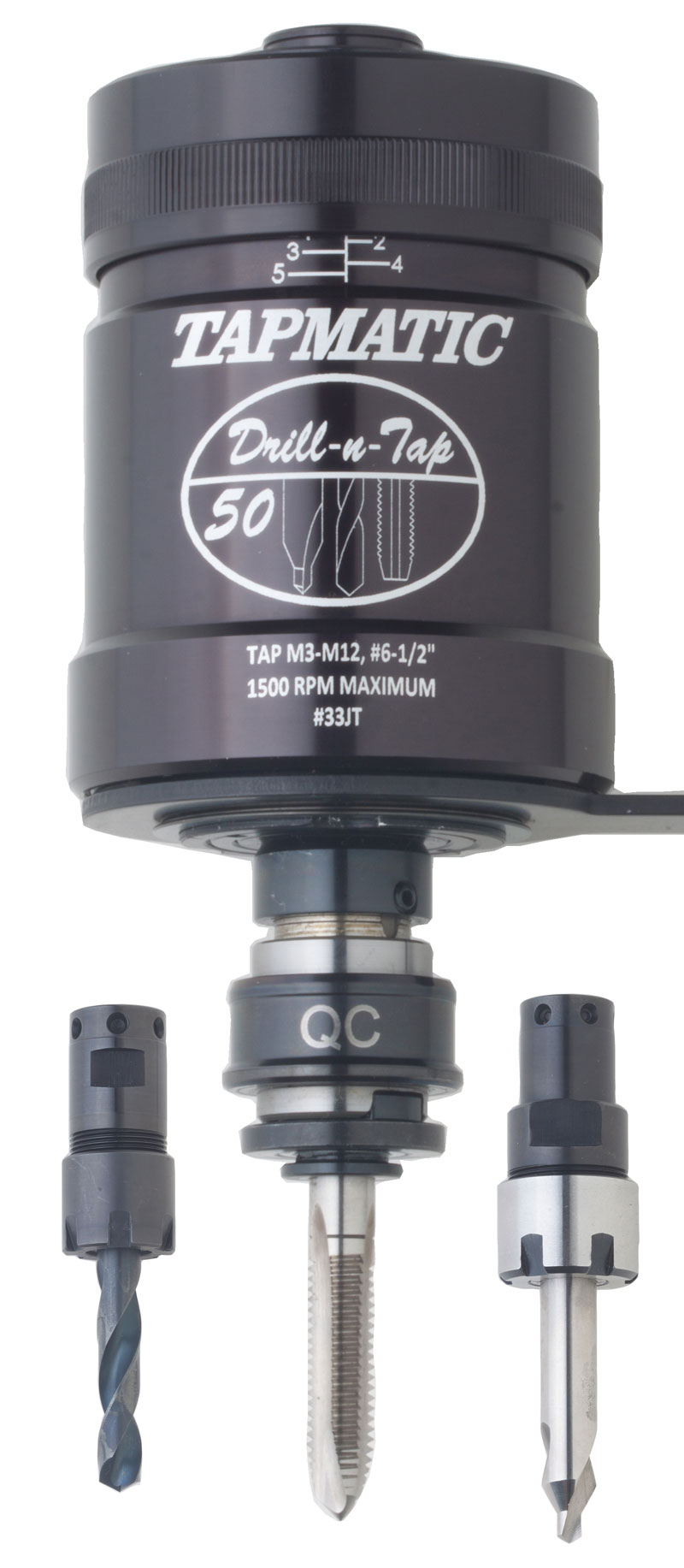 Drill-n-Tap 50 Self Reversing Tapping Heads for Tapping and Drilling